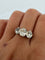 Bague 53 Bague trilogie Art déco en or blanc 18 carats avec diamants taille ancienne 58 Facettes 607/26 A