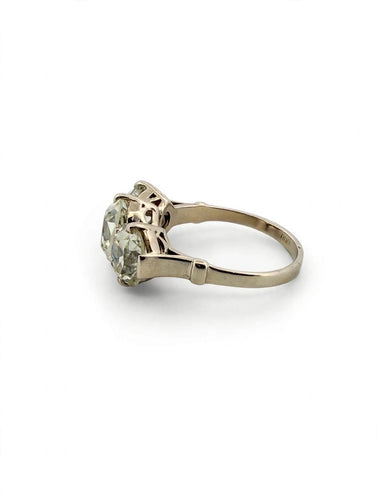 Bague 53 Bague trilogie Art déco en or blanc 18 carats avec diamants taille ancienne 58 Facettes 607/26 A