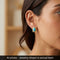 Boucles d'oreilles Boucles d’oreilles vintage en or jaune 18 kt avec turquoise 58 Facettes OR109 107-83 (0879)