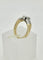 Bague 53.5 Bague en or jaune et blanc 18 carats avec diamant taille émeraude 58 Facettes