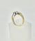 Bague 53.5 Bague en or jaune et blanc 18 carats avec diamant taille émeraude 58 Facettes