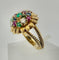 Bague 53 Bague fleur en or 18 carats, diamants, saphirs, émeraudes et pierres fines 58 Facettes Bague Fleur