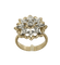 Bague 53 Bague ciselée en or jaune et blanc 18 carats, diamants 58 Facettes Bague Cisele