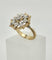 Bague 53 Bague ciselée en or jaune et blanc 18 carats, diamants 58 Facettes Bague Cisele