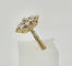 Bague 53 Bague ciselée en or jaune et blanc 18 carats, diamants 58 Facettes Bague Cisele