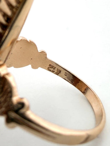 Bague 56 Bague navette victorienne en or avec diamants 58 Facettes 606/26 C