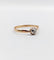 Bague 57 Bague solitaire en or rose 18k et platine, diamant taille ancienne, vers 1890 58 Facettes A07992