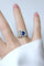 Bague 53 Art déco - Bague saphir et diamants en or blanc 18k et platine 58 Facettes