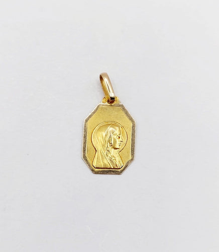 Pendentif Médaille religieuse - Vierge Marie en or 18k, Art déco, vers 1920 58 Facettes A07995