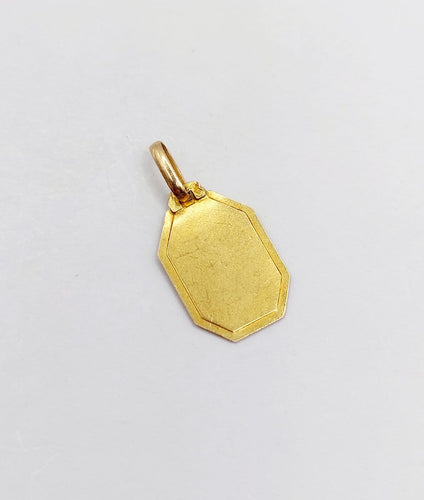 Pendentif Médaille religieuse - Vierge Marie en or 18k, Art déco, vers 1920 58 Facettes A07995