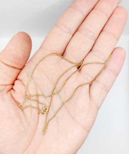 Collier Chaîne vintage en or 18k à maille gourmette, 46 cm 58 Facettes A08009