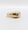 Bague 52.5 Bague jonc bombé en or rose 18k avec diamant taille brillant 0,20 ct, style gipsy 58 Facettes A08010