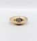 Bague 52.5 Bague jonc bombé en or rose 18k avec diamant taille brillant 0,20 ct, style gipsy 58 Facettes A08010