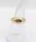 Bague 52.5 Bague jonc bombé en or rose 18k avec diamant taille brillant 0,20 ct, style gipsy 58 Facettes A08010