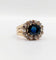 Bague 52 Bague marguerite en or rose, saphir naturel et diamants, vers 1900 58 Facettes A08011