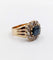 Bague 52 Bague marguerite en or rose, saphir naturel et diamants, vers 1900 58 Facettes A08011