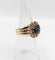 Bague 52 Bague marguerite en or rose, saphir naturel et diamants, vers 1900 58 Facettes A08011