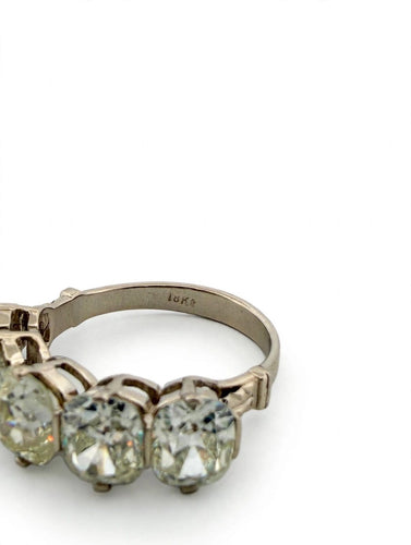 Bague 52 Bague Veretta en or blanc 18k avec 5 diamants taille coussin ancienne 58 Facettes 607/26 B