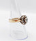 Bague 56 Bague marguerite ancienne en or rose 14k, diamants taille rose (vers 1900) 58 Facettes A08012