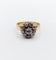 Bague 56 Bague marguerite ancienne en or rose 14k, diamants taille rose (vers 1900) 58 Facettes A08012