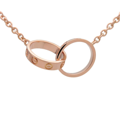 Collier Cartier - Collier Love Interlocking en or rose 18k 58 Facettes gxs87jokd3