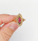 Bague 56 Bague marquise victorienne en or rose 18k, rubis et perles, vers 1890 58 Facettes A08014
