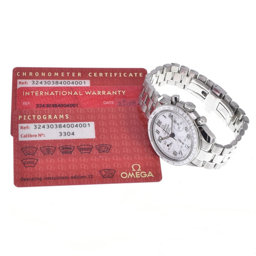 Montre Omega - Montre Speedmaster chronographe automatique en acier 58 Facettes amaj9n4mjm