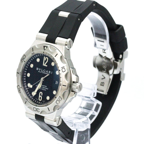 Montre Bvlgari - Montre Diagono automatique en acier inoxydable et caoutchouc 58 Facettes lzbbntiics