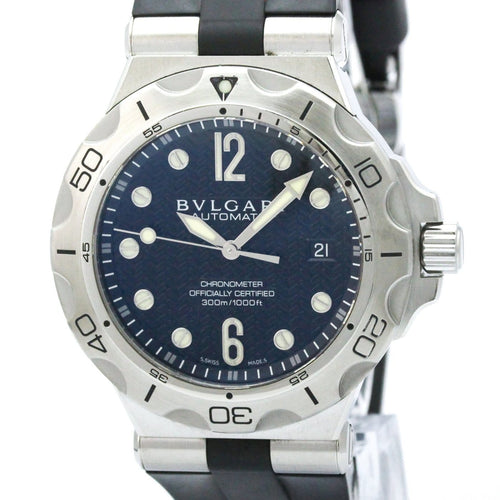 Montre Bvlgari - Montre Diagono automatique en acier inoxydable et caoutchouc 58 Facettes lzbbntiics