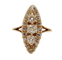 Bague 57.5 Bague marquise en or 18k, diamants taille ancienne, vers 1920 58 Facettes A08017