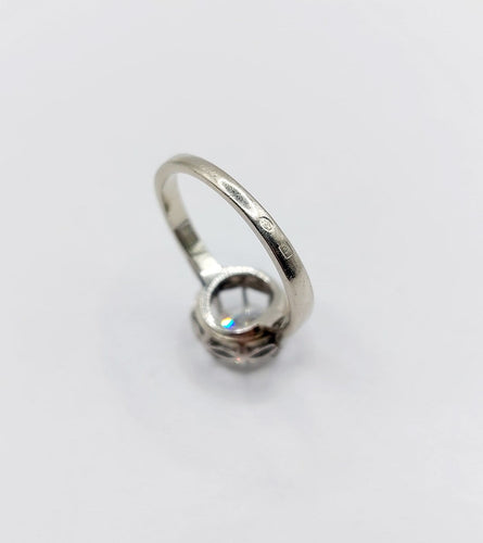 Bague 51.5 Bague solitaire Art déco en or blanc 18k et platine, diamant 1,20 ct (vers 1940) 58 Facettes A08018