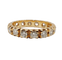 Bague 53 Alliance américaine en or 18k avec diamants, vers 1950 58 Facettes A08019