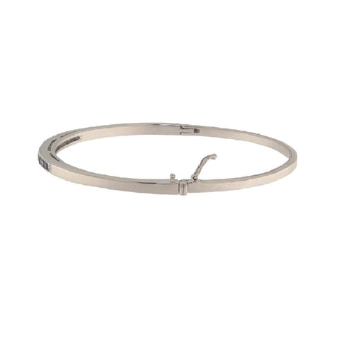 Bracelet Guidetti - Bracelet rigide en or blanc 18 ct, diamants et saphirs 58 Facettes G4052
