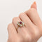 Bague 55 Bague en or jaune 18 carats, rubis cabochon et diamants 58 Facettes 35964