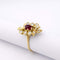 Bague 55 Bague en or jaune 18 carats, rubis cabochon et diamants 58 Facettes 35964