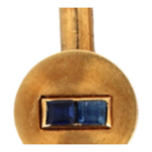 Cartier - Boutons de col en or jaune 18 carats avec saphirs 58 Facettes B2434