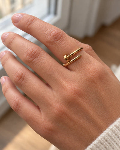 Bague 50 Cartier - Bague jonc Juste un Clou en or rose 18 carats 58 Facettes B26387