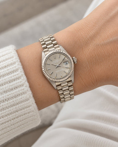 Montre Rolex - Montre Lady-Datejust en or blanc 18 carats 58 Facettes B26155