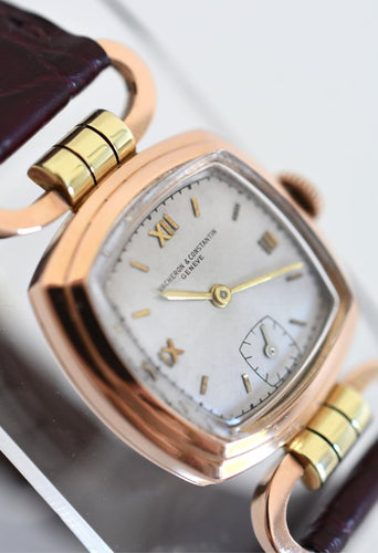 Montre Vacheron & Constantin - Montre Étrier pour dame en or rose 14 carats, années 1940 58 Facettes VC-700