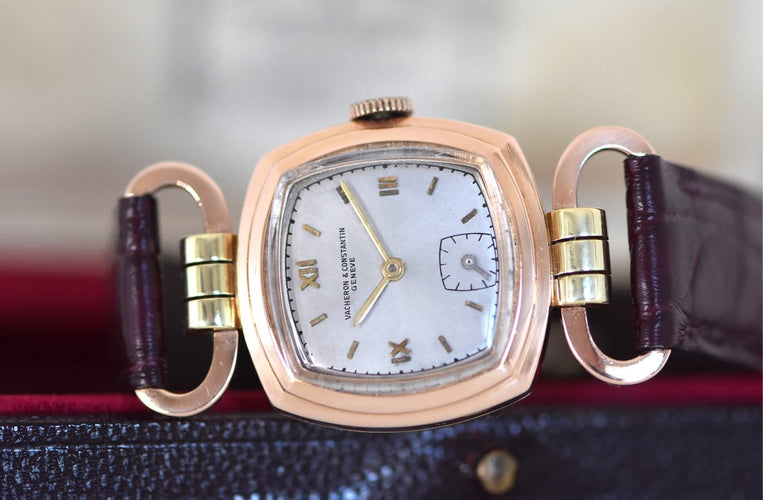 Montre Vacheron & Constantin - Montre Étrier pour dame en or rose 14 carats, années 1940 58 Facettes VC-700