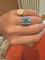 Bague 50 Bague marquise en or blanc et platine, émeraude et diamants 58 Facettes vzvzlzl