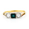 Bague 53 Bague Art déco en or jaune et blanc 14k, saphirs et diamants 58 Facettes D351F4A3CF4043F2B2AAD0EB0A6A2763