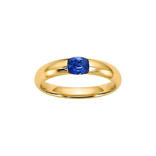 Bague 53 Single Tulip - Bague en or 18k avec saphir bleu taille ovale 58 Facettes GBR1225BL_20261020