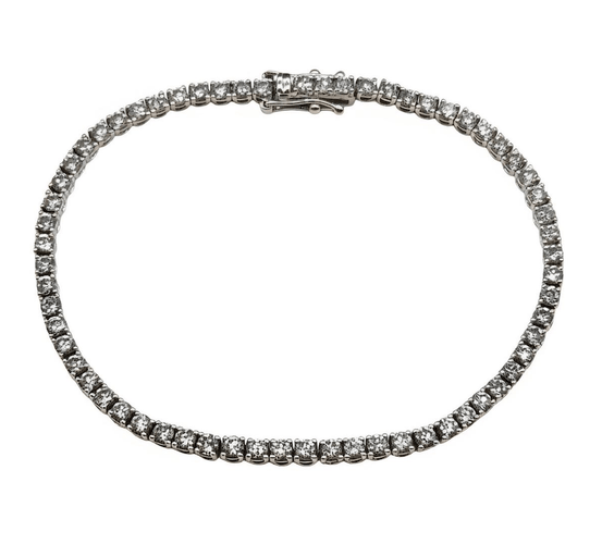 Bracelet Bracelet rivière en or blanc 18k avec 64 diamants naturels 58 Facettes BOV/260071