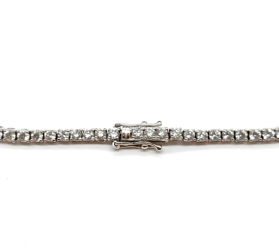 Bracelet Bracelet rivière en or blanc 18k avec 64 diamants naturels 58 Facettes BOV/260071