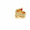 Bague 52 Bulgari Serpenti Tubogas - Bague vintage à trois rangs en or jaune 18k avec rubis 58 Facettes