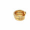Bague 52 Bulgari Serpenti Tubogas - Bague vintage à trois rangs en or jaune 18k avec rubis 58 Facettes