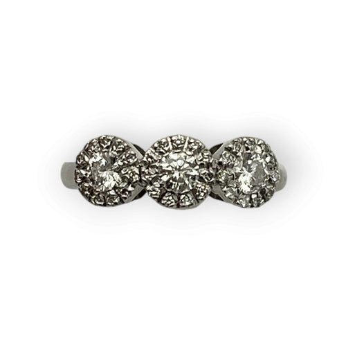 Bague 53 Bague en or blanc 750 sertie de diamants 58 Facettes 149070665