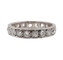 Bague 55.5 Alliance américaine Art déco en platine, 2 carats de diamants taille ancienne 58 Facettes A08020
