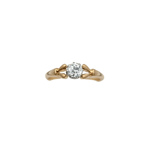 Bague 53 Bague solitaire en or 18k avec diamant taille ancienne 58 Facettes NIC/3/01/00/B